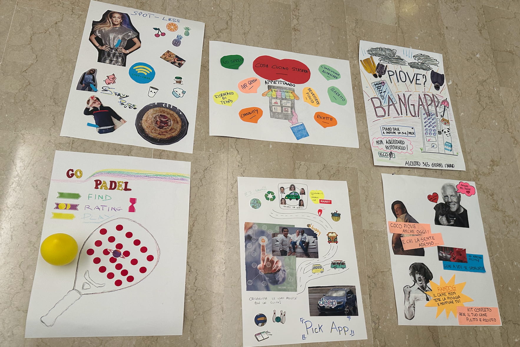 Poster elaborati durante start up team building