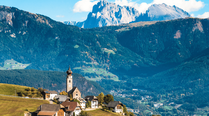 Panorama durante Team Building Alto Adige