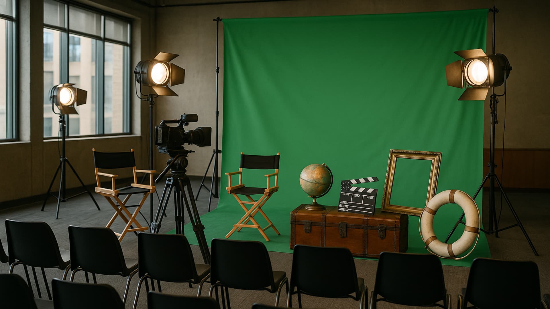 set per team building cinema