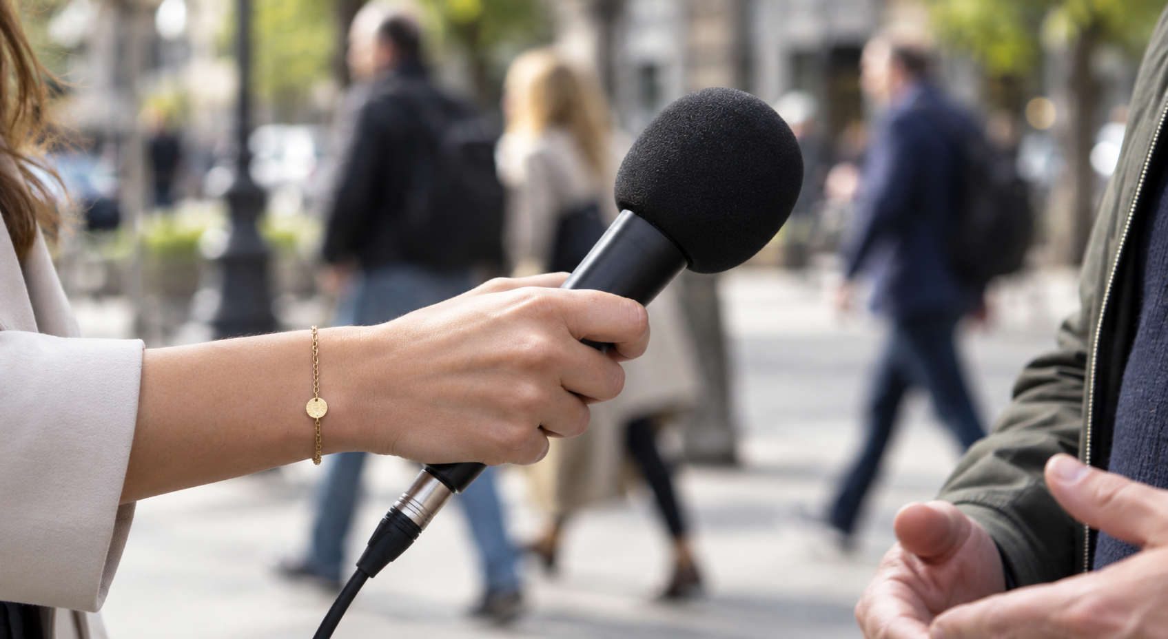 intervista con microfono